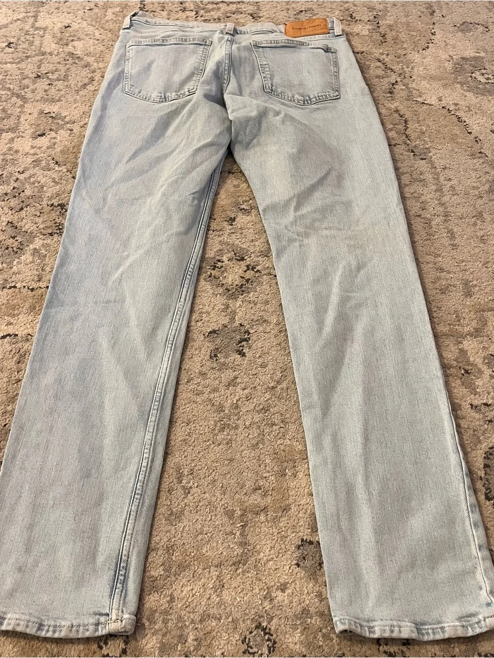 Calvin Klein Men Light Wash Straight Jeans Slim Fit 33x34 Stretch